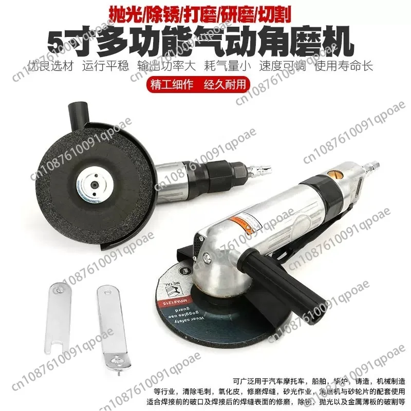 Industrial Roll Throttle 4inch 5inch (100mm) Angle Grinder 10mm Spindle , 11,000 Rpm Free Speed with Safety Guard Deburring