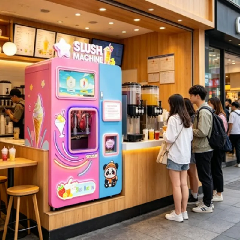 Commercial Soft Serve Ice Cream Vending Machine Self Service Frozen Yogurt Maker Gelato Equipment for Shopping Center