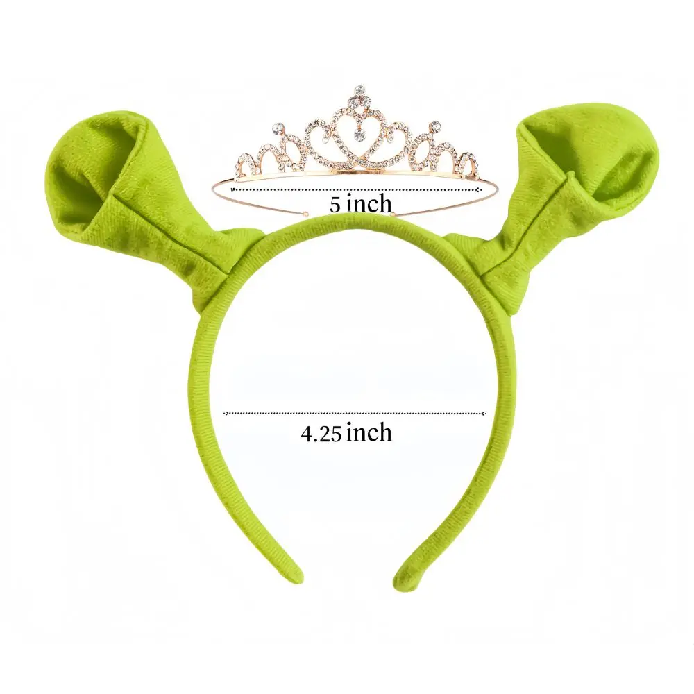 Fiona Cosplay Crown Headband With Ear Costume Accessories Disguise for Adult Women Female Fantasia Halloween Carnival Props