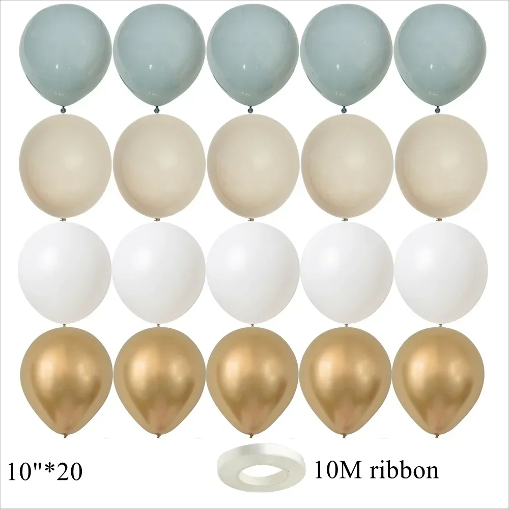 22 teile/satz Baby Blau Serie Latex Ballon Vintage Blau Folie Anzahl Ballon Für jungen Geburtstag Party Jahrestag Dekoration Versorgung – Detail 2
