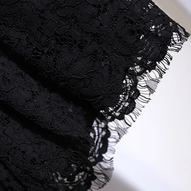 Imagem -04 - Mulheres Sexy Lace Shorts Grande Loose Black Perna Larga Roupas Femininas de Verão Y2k Roupas Tamanho Grande 3xl 4xl 5xl 6xl 7xl