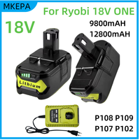 18v 12800Ah For RYOBI P108 18V One+ Plus Battery 18 Volt Lithium-Ion Power Tools P104 P107 RB18L50 RB18L20 P108 ryobi lithium