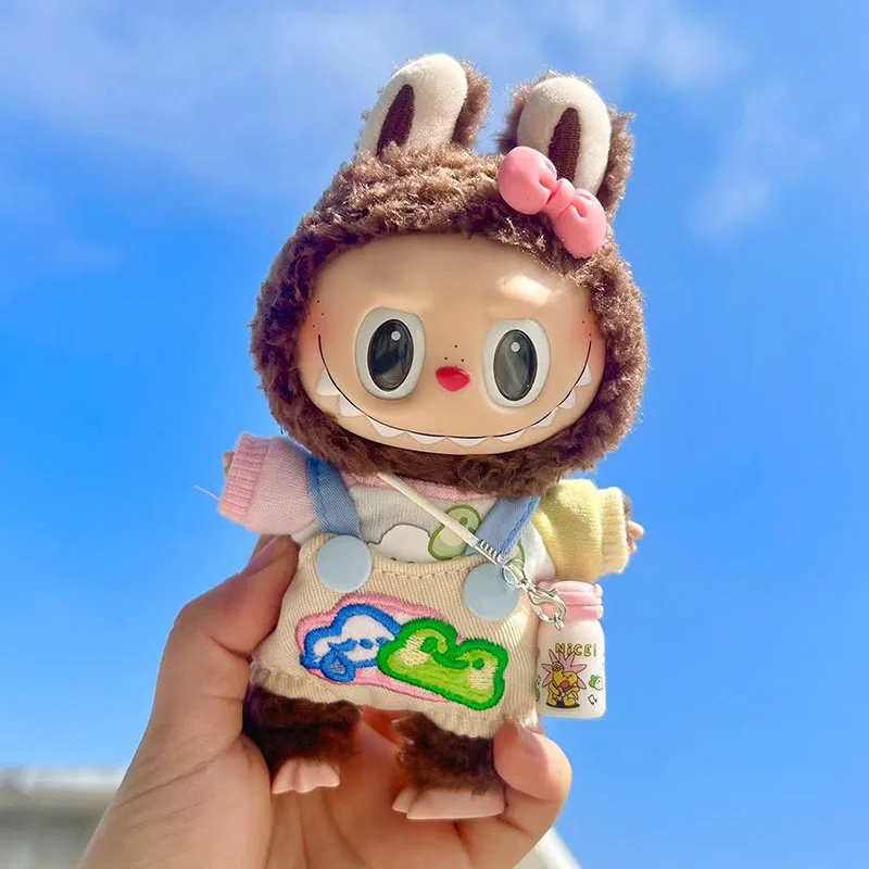 

17cm Labubu Idol Dolls Plush Doll'S Frog Clothes with Kettle Cute Clothing Hoodie No Doll Outfit Accessories Korea Kpop Exo