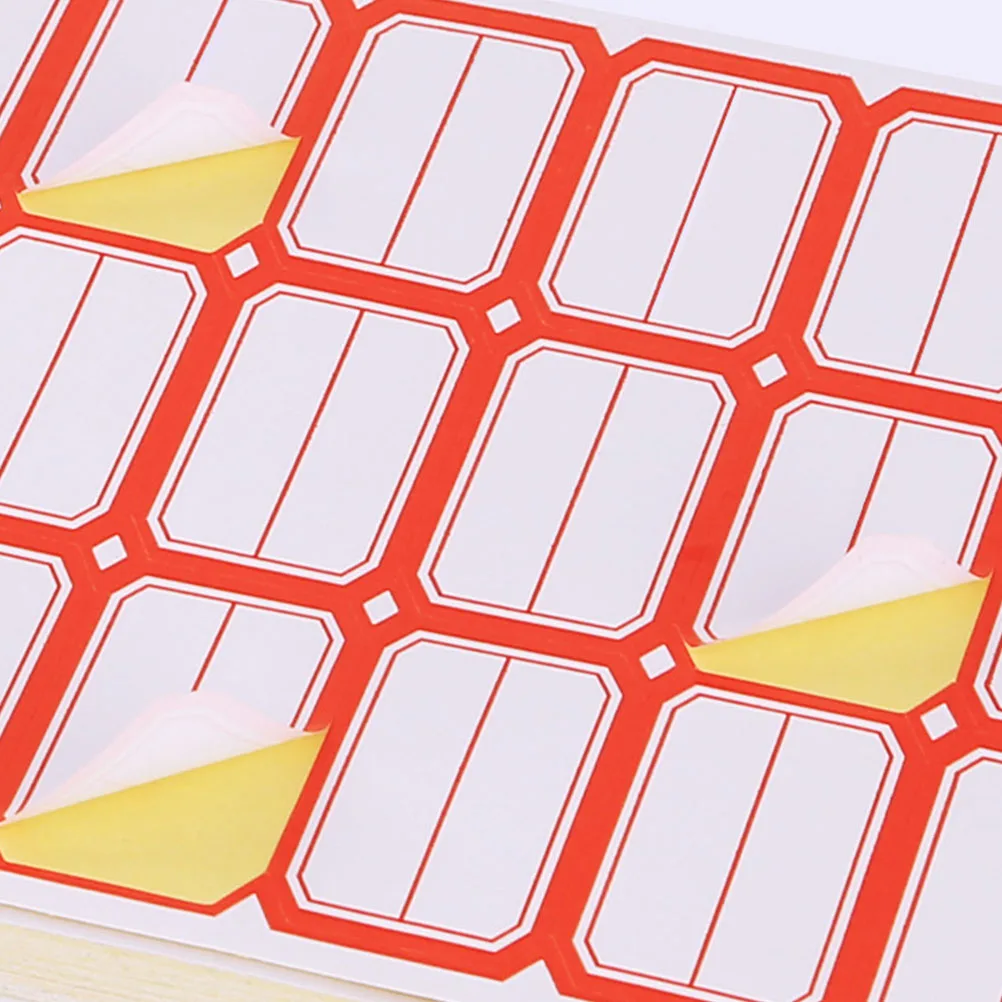 

140 Sheets Red Waterproof Self-adhesive Labels Small Size Classification Tags Office Folder Stickers Handwriting Marking