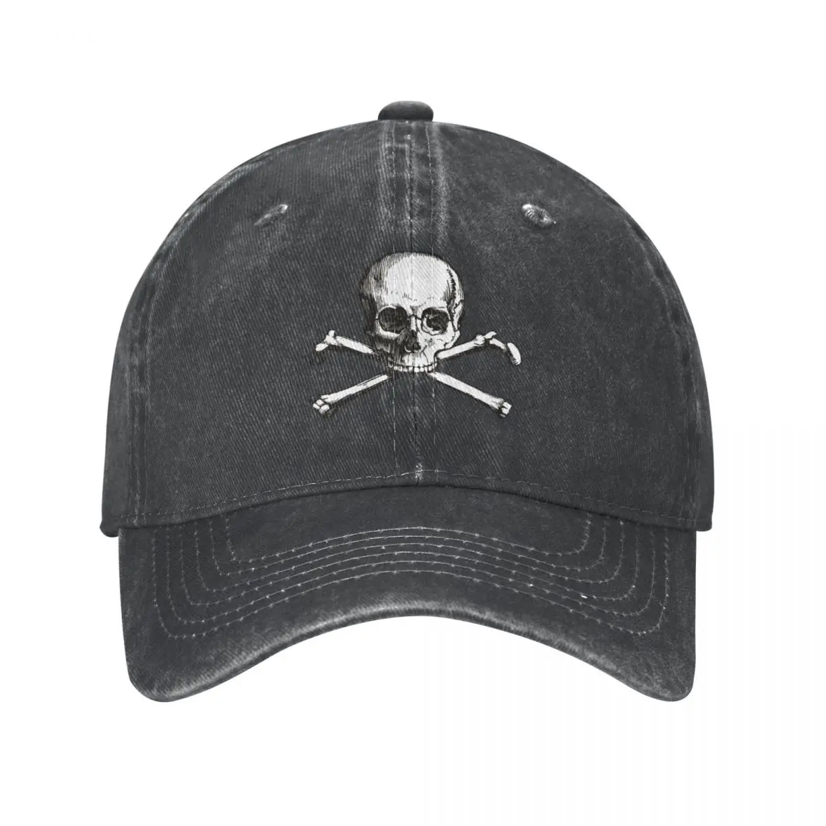 Skull and Crossbones | Jolly Roger | Pirate Flag | Deaths Head | Black and White | Skulls and Skeletons | Vintage S Cowboy Hat