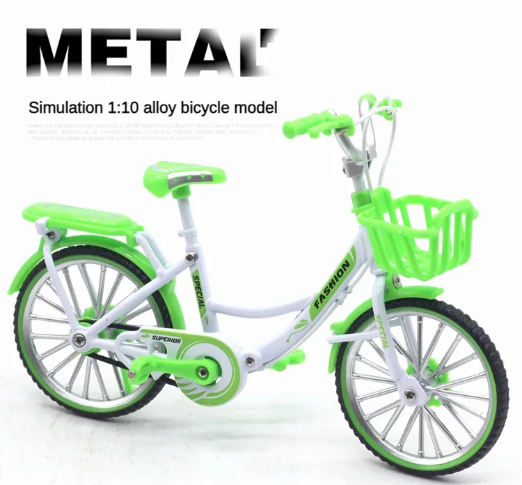 1:10 bicicleta de aleación modelo de coche de dibujos animados, juguete para niños, lote mixto, nuevo producto