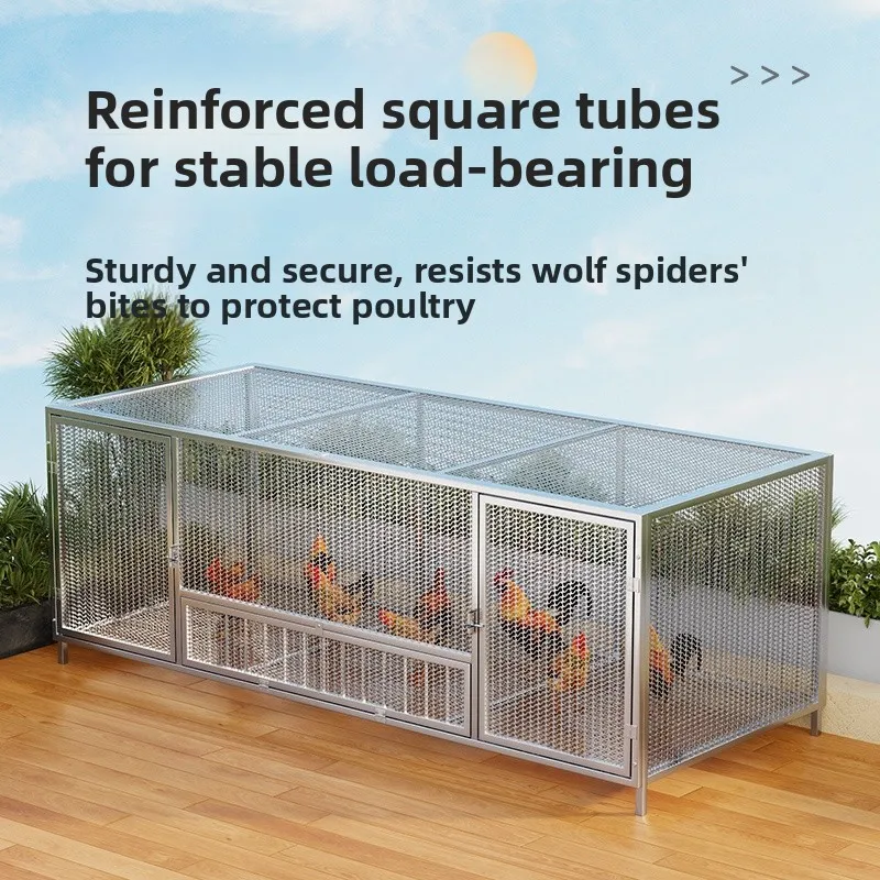 

Large Size Chien Cage Outdoor Wire Me Dog Kennel Egg Lang Cage New pe Farming Cage Rainproof And Mouse Proof