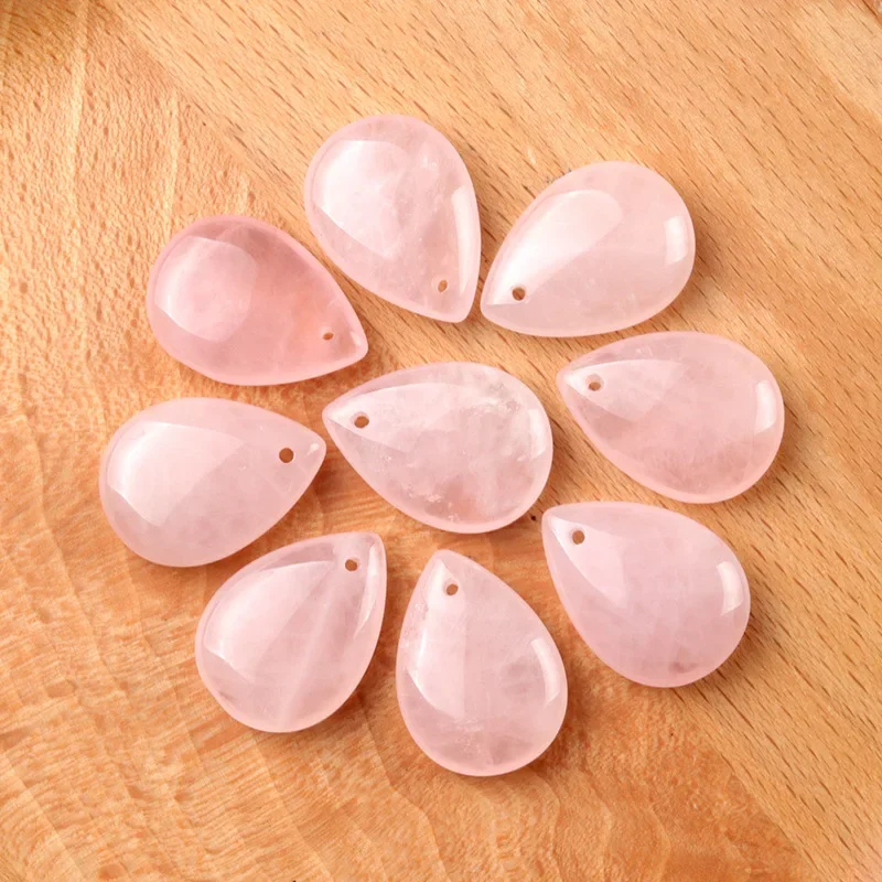 1pc Natural Crystal Stone Water Drop Shape Pendant Amethyst Rose Quartz Obsidian Charms for Necklace Jewelry Acc Making