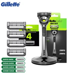 Gillette Razor Labs Razor Aurora Series Flexdisc 5-Layer Induction Blade Sharp Beard Shaving Razor for Men with Stand