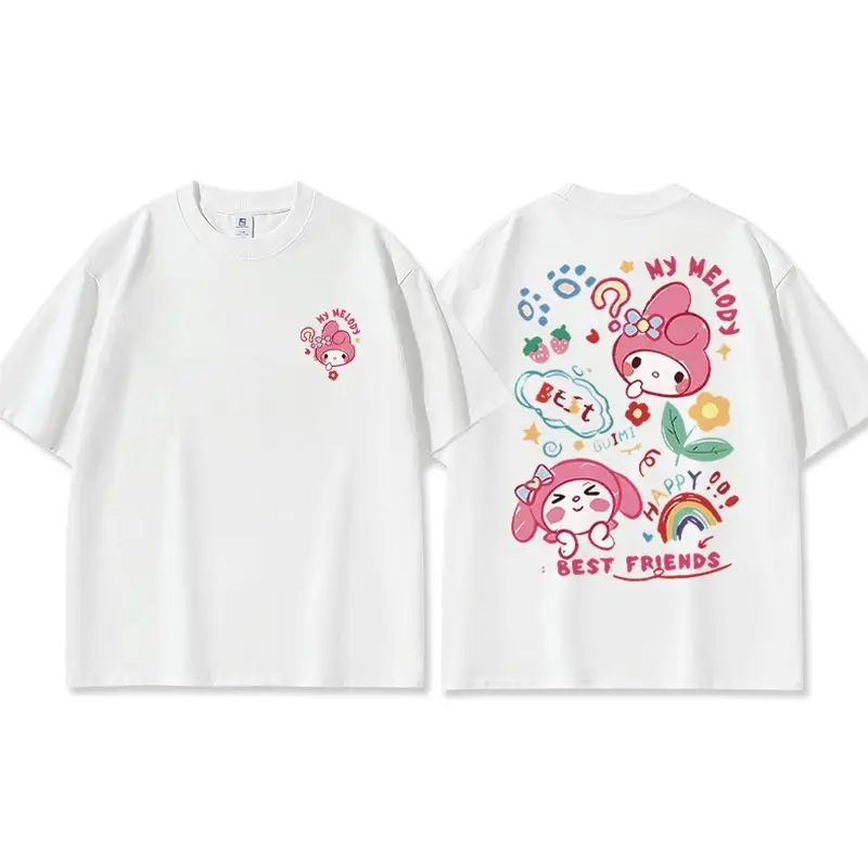 

Heavy Cotton Summer Cartoon Printing Short-sleeved T-shirt, Couple Trend Casual Loose Soft Breathable Fashion Top