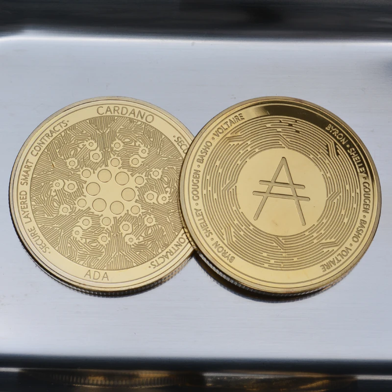 3D Embossed Gold Plated Silver Physical ADA Cardano Collectible Coin Crypto Challenge Coin