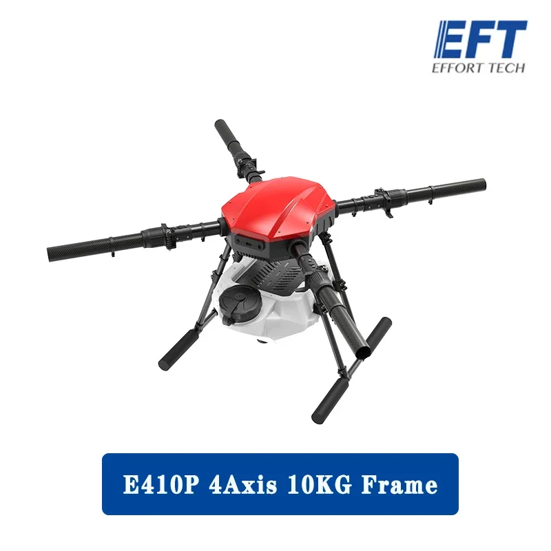 EFT 4-axis E410P 10KG Agricultural Spray Drone Frame with Hobbywing Power System X8 5L Water pump