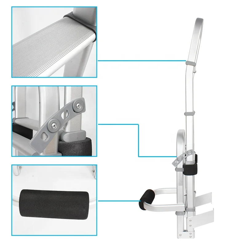 HEYRV High Quality Aluminum Alloy Stainless Steel Exterior Folding Ladder Antioxidant Indoor Outdoor RV Motorhome Ladder