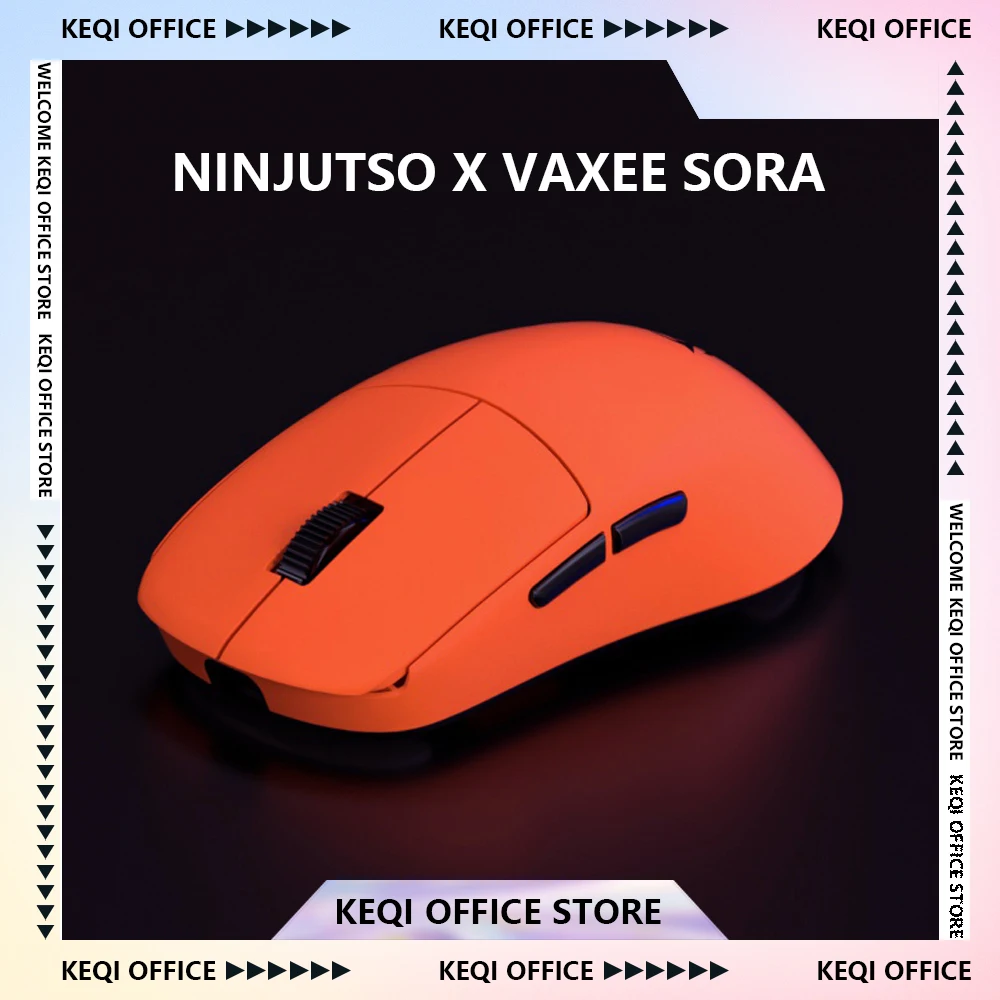 

NINJUTSO X VAXEE SORA Mouse Lightweight Paw3950 Sensor 4k Low Latency Ergonomics Custom Wireless Gaming Mouse PC E-sports Gifts
