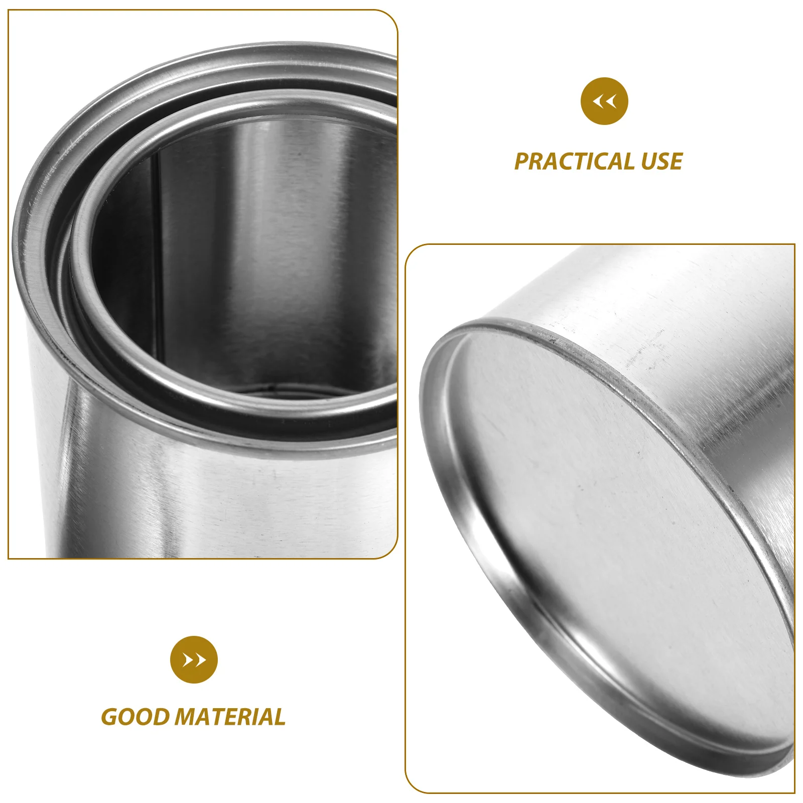 مجموعة واحدة من علب الطلاء الفارغة مع أغطية دلاء معدنية غير مبطنة بحجم كوارت سعة كبيرة لحاويات تخزين اللوحة ذاتية الصنع المرآب #5