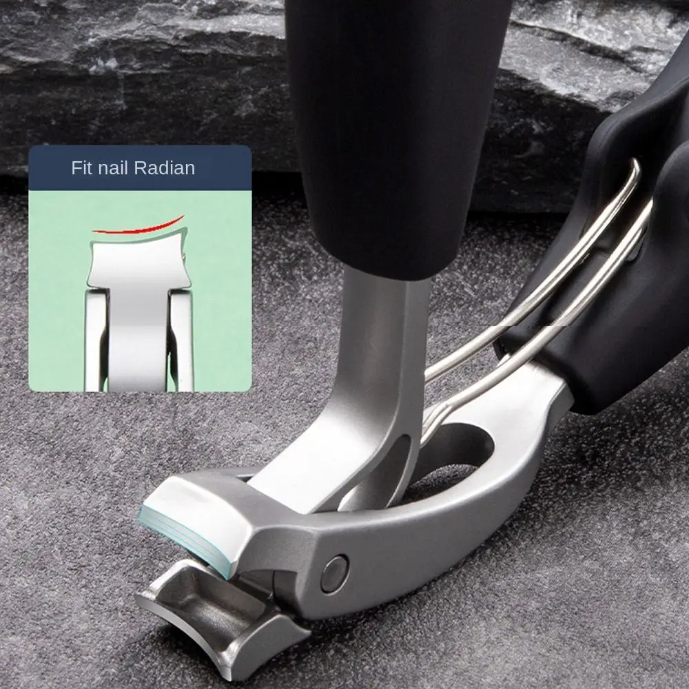 Langlebiger, gebogener Nagelknipser mit großer Öffnung, Anti-Spritz-Aufbewahrung, Nagel-Fingernagel-Trimmer, dicke Zehennägel, tragbare Nagelwerkzeuge