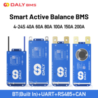DALY Smart Active Balancer BMS 4S 12V 8S 24V 16S 48V 40A 60A 80A 100A 150A 200A 1A BT RS485 CAN for Lifepo4 Li-ion LTO 18650