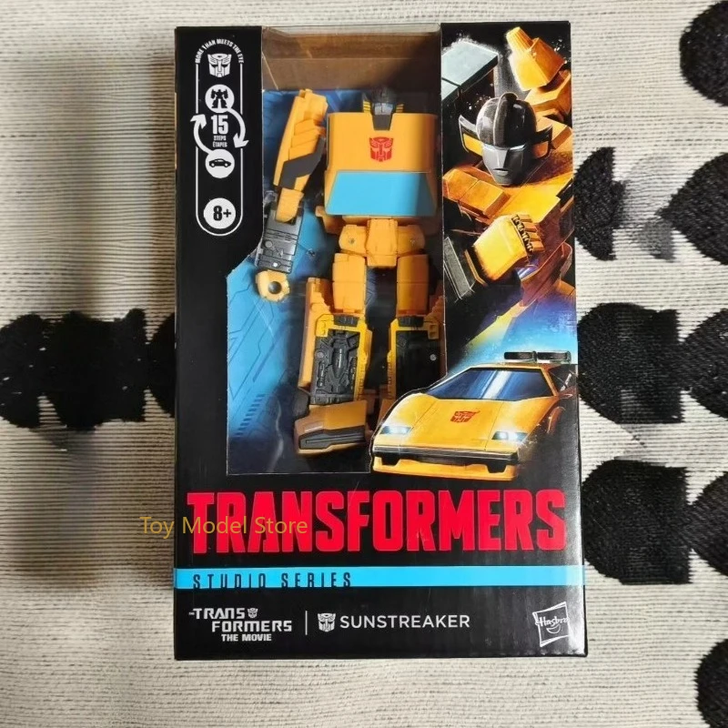 En stock, figura de acción de Anime Transformer Studio Series 86-22 Sunstreaker G1, modelo coleccionable de Hasbro The Movie Autobot, juguetes de regalo