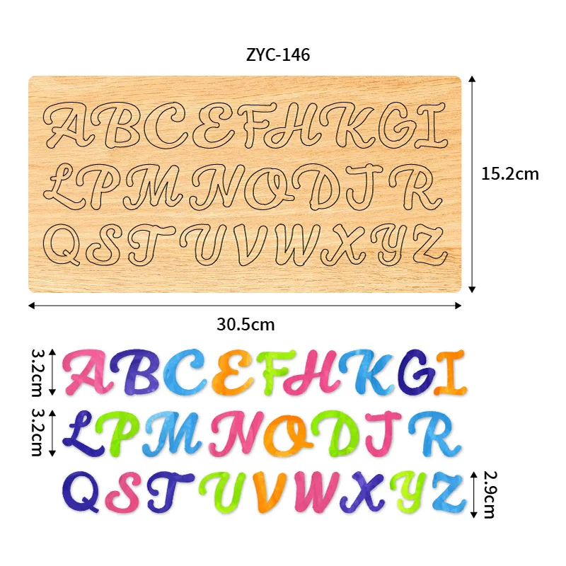 Wooden Letter Cutting Molds, Suitable for Use in Die-Cutting Machines, ZYC-146-147-148-149