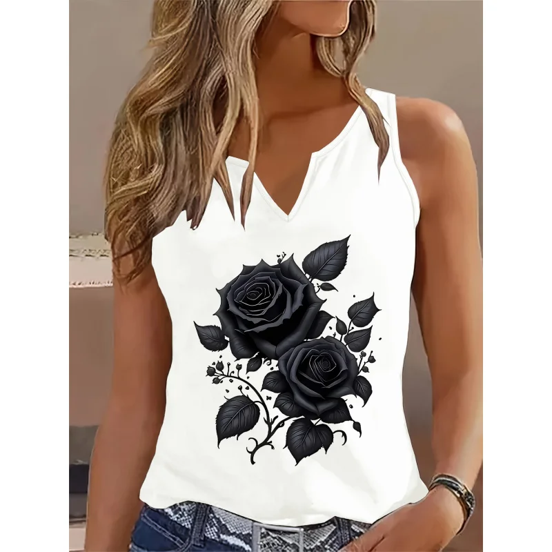 

Fashionable Women'S Top with a Printed Design, a Cool And Versatile Spring And Summer Wardrobe