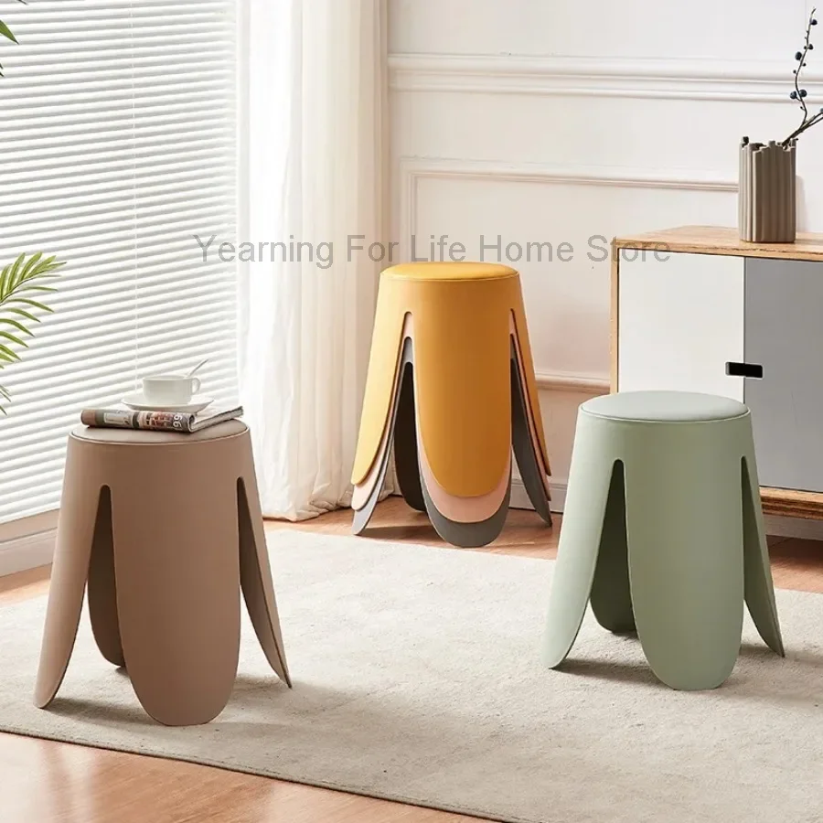 Living Room European Ultralight Round Stool Watch Makeup Gardening Nordic Bar Stool Gamer Chair Tabouret Muebles Home Furniture