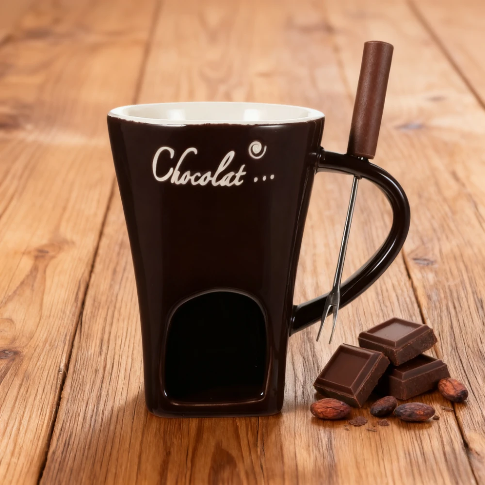 Tazas para Fondue de Chocolate, olla multifunción de cerámica, taza de Chocolate, crisol de Fondue de Chocolate derretido de porcelana para queso, mantequilla de caramelo