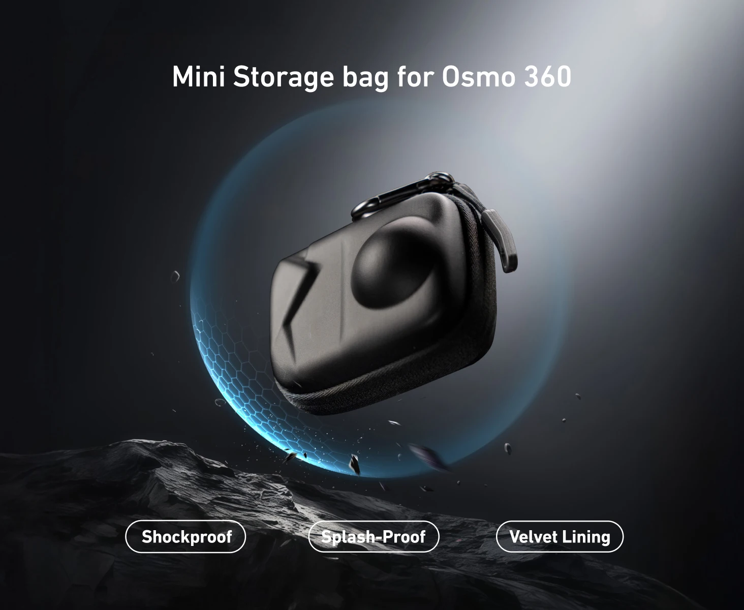 

Portable Mini Bag for DJI Osmo 360 Waterproof Storage Bag Protective Case fully Enclosed Storage Case with Detachable Carabiner