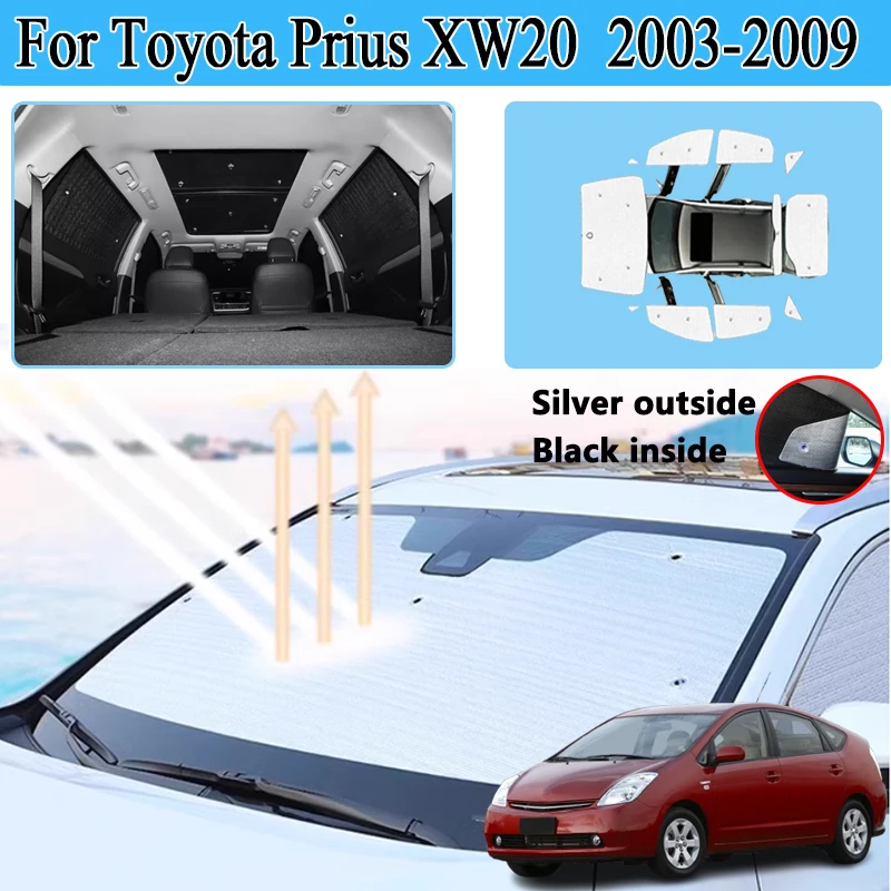 

Car Accessories For Toyota Prius XW20 2003~2009 Windshield Curtain UV Car Sunshade Protection Sunshade Side Window Anti-UV Visor