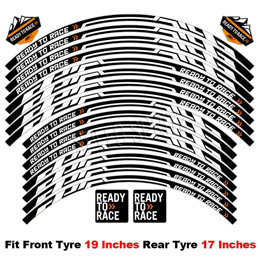 For KTM SUPER 1290 ADVENTURE Adv 390 690 790 990 1050 1090 1190 1090 Motorcycle wheel Sticker Rim Stripe Decal Accessories