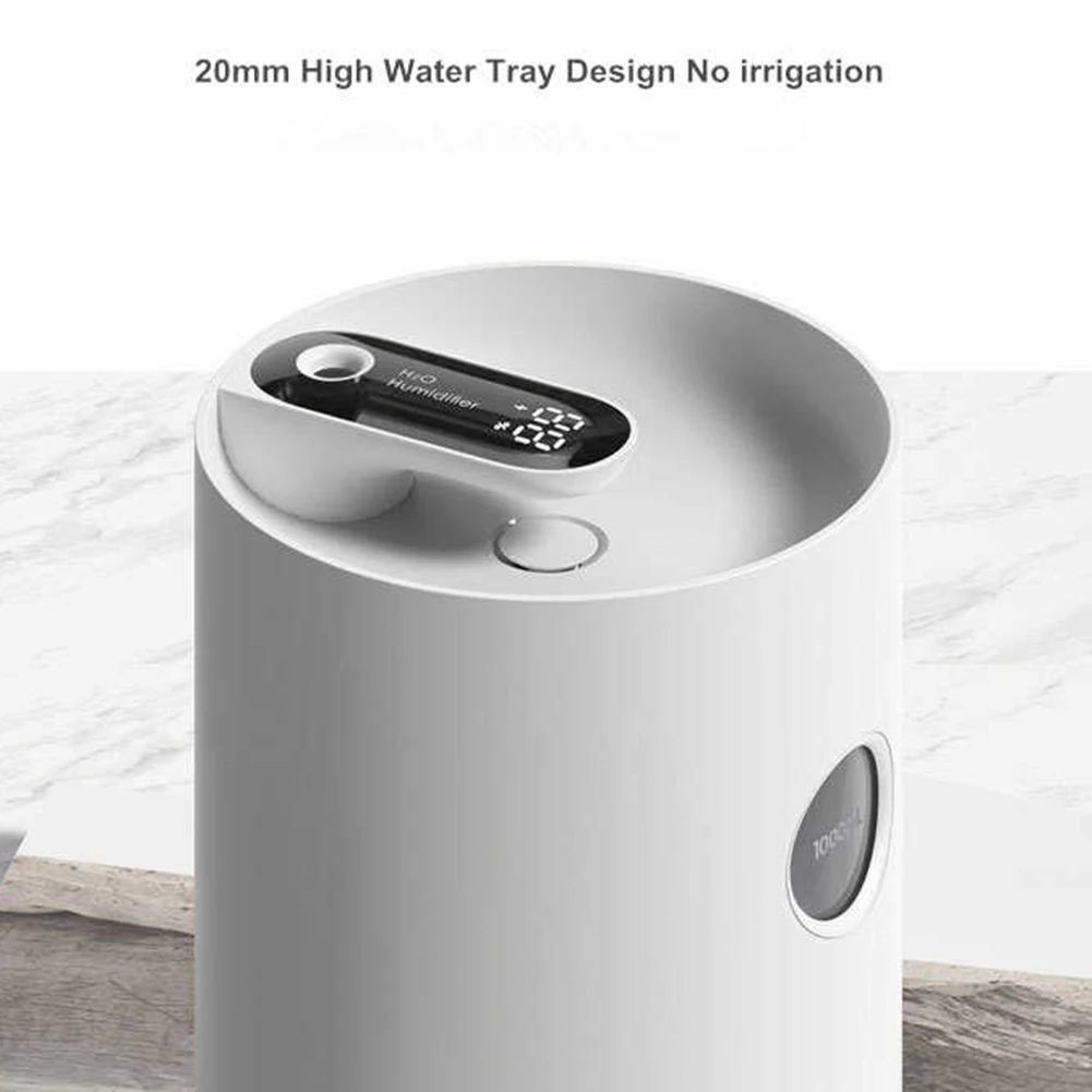مرطب هواء منزلي محمول لاسلكي USB ناشر رذاذ الماء العطري بطارية عرض عمر الروائح مرطب (أبيض)