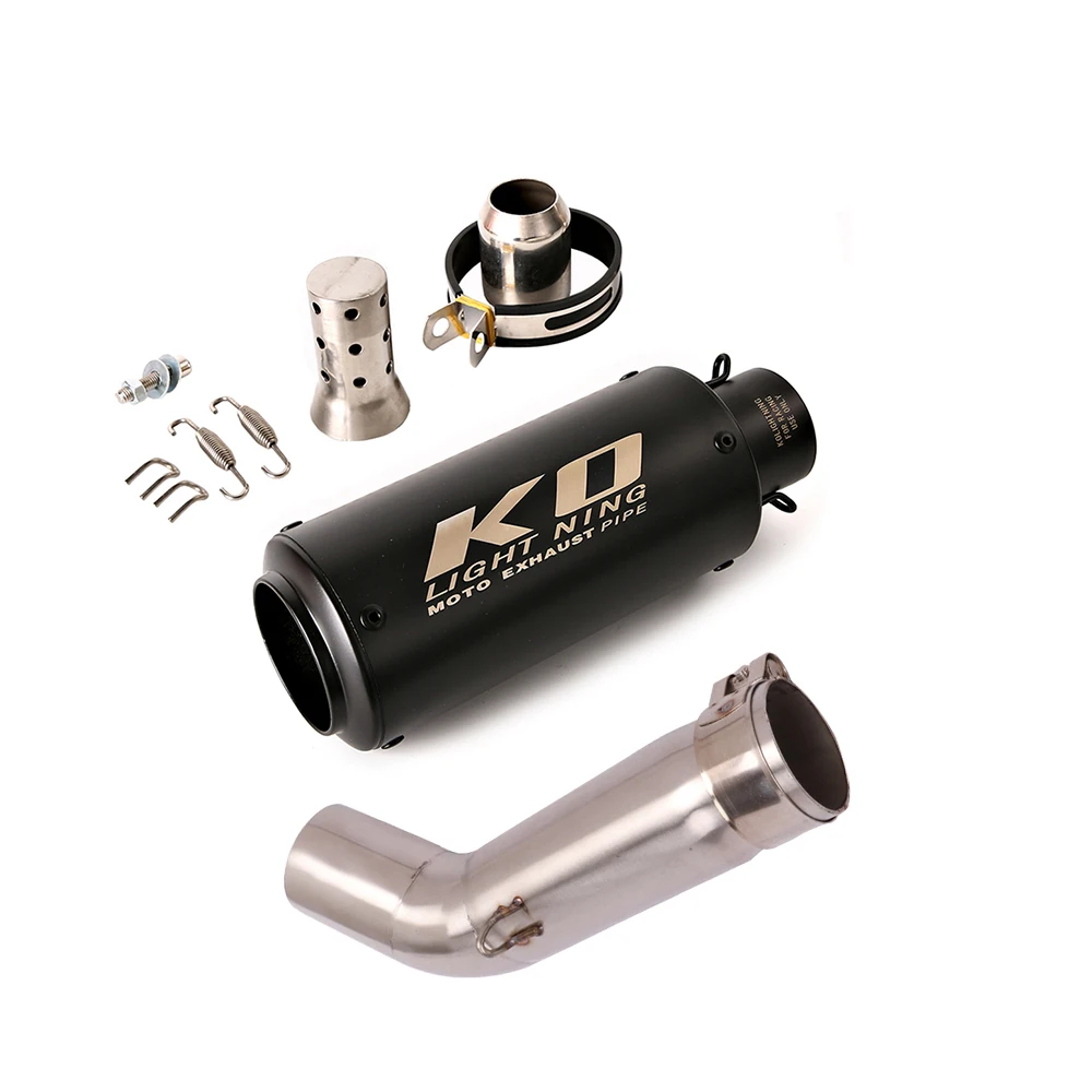 

51MM Motorcycle Exhaust System Middle Link Pipe Escape Moto Muffler DB Killer Slip On For Benelli 752S BJ750GS 2019-2023