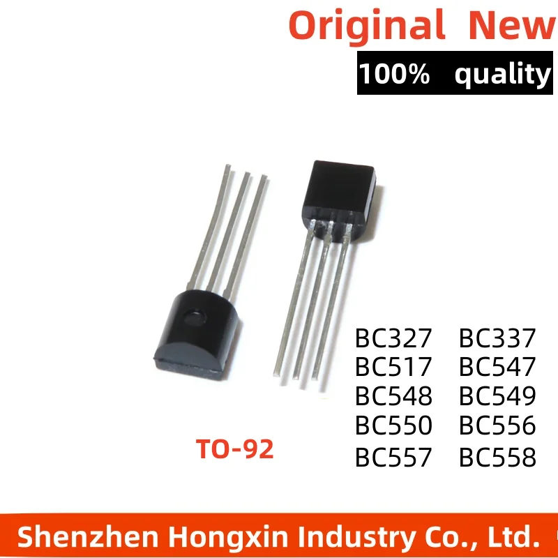 

50pcs BC327 BC337 BC517 BC547 BC548 BC549 BC550 BC556 BC557 BC558 TO-92 Transistor NPN PNP New