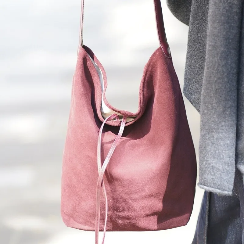 

Сумка-тоут для женщин, новая ведро, повседневная женская однотонная сумка в ленивом стиле, простые повседневные сумки в стиле ретро, сумки с верхней ручкой, женская сумка