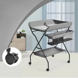 Baby changing table diaper clothes nursing desk newborn massage touching foldable multi-functional bed blue