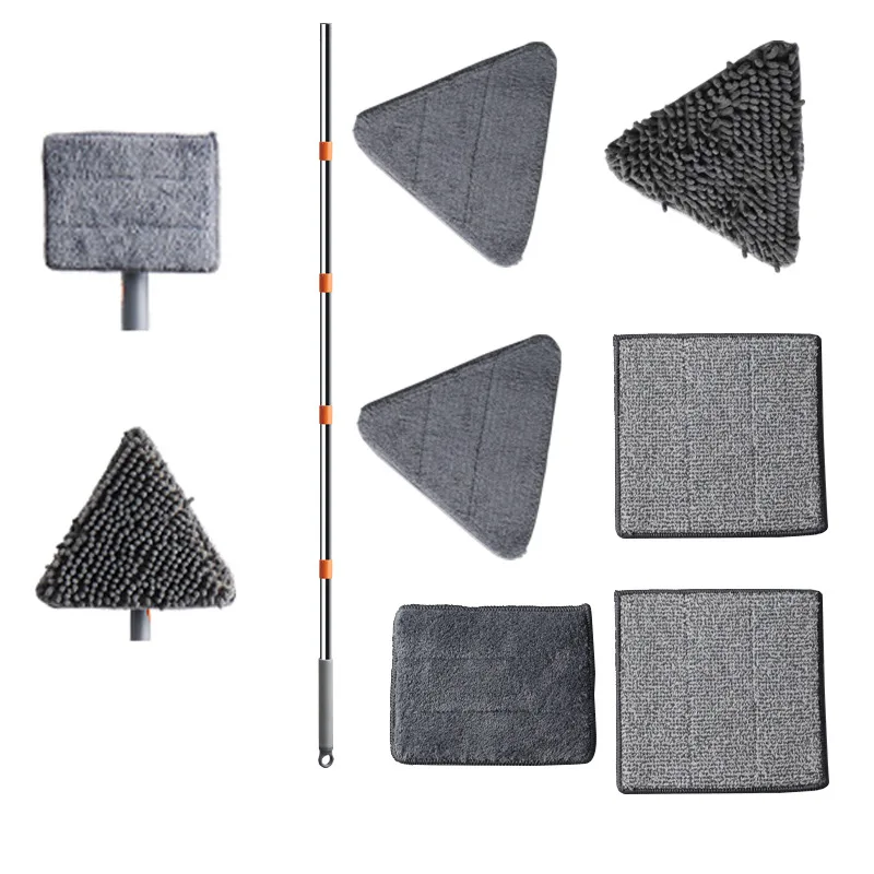 180° Triangle Mop Window Glass For Home with Long Handle Adjustable Dry and Wet Floor Household Cleaning Ceiling Dusting mop