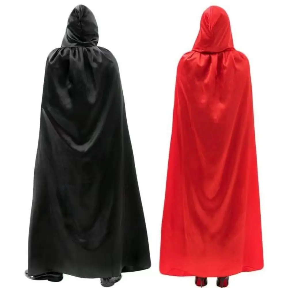 Mode Effen Kleur Halloween Mantel met Grote Hoed Dweilen Kostuum Cosplay Cape Klassieke Festival Grim Reaper Mantel Kid