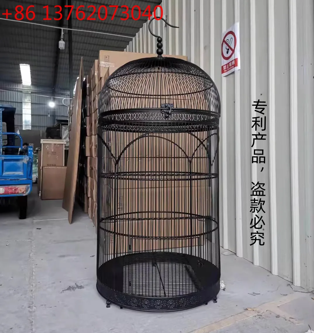 Large European wrought iron oversized parrot starling bird cage garden decorative cage