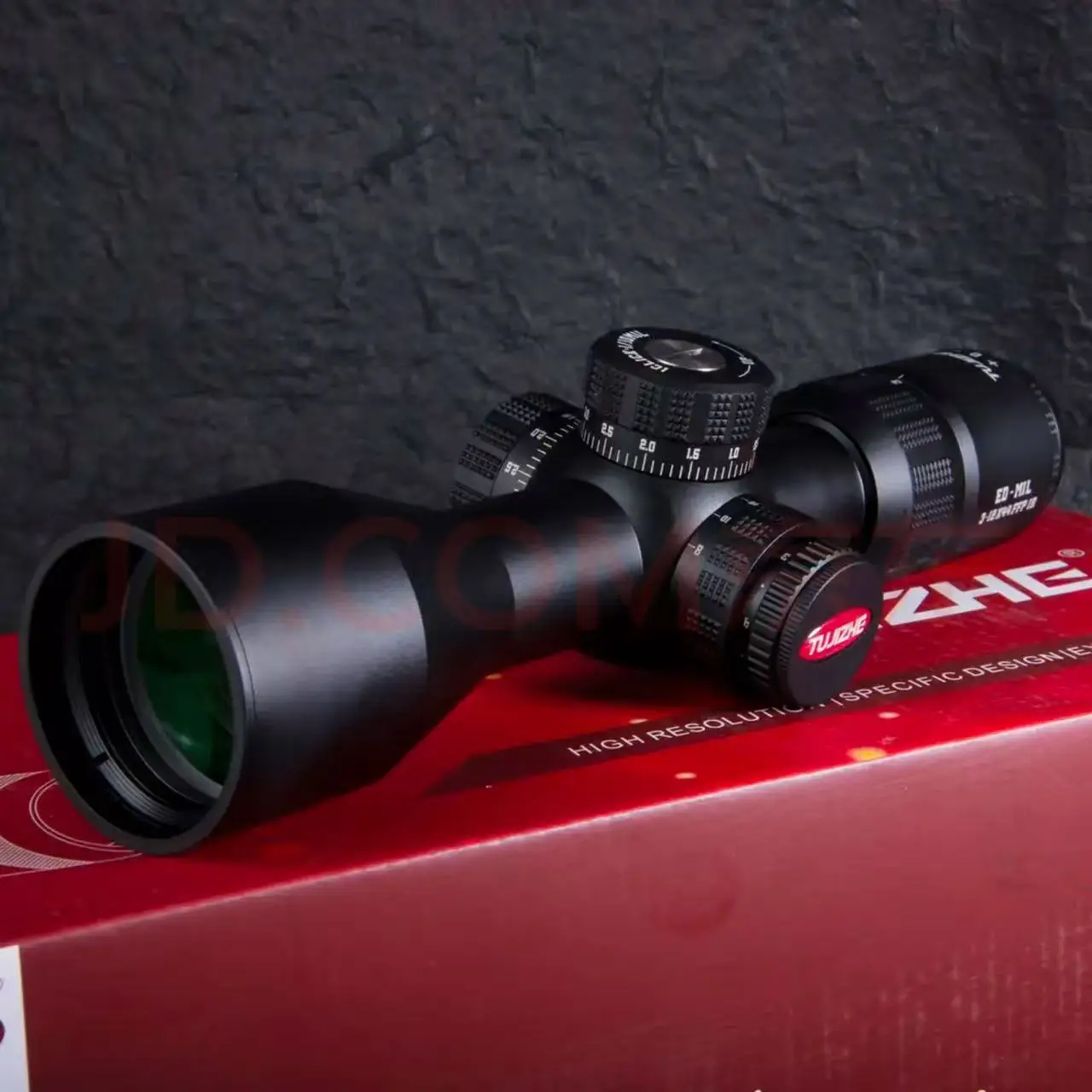 BALLISTIC-X Assault Ranger Front-mounted Optical Sight ED3-12X44 Cross Sight Short Scope HD Shockproof with Light ED3-12X44 Fron