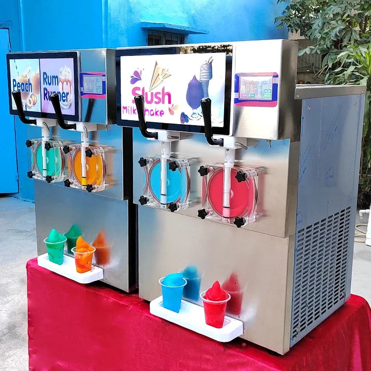 2024 Popular Wholesale Frozen Commercial Ice Slush Machine Juice Smoothie Margarita Machine Coffee Daiquiri Bar Slush Machine