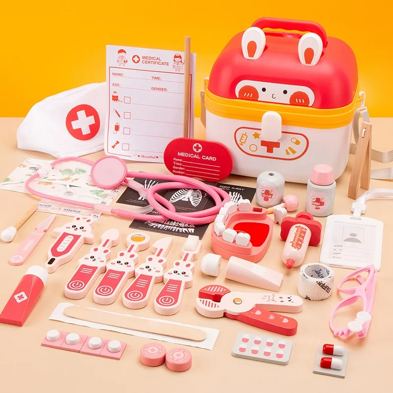 Casa simulada para niños, juego de rol, pequeña enfermera, estetoscopio dental, kit médico, juego de juguetes para médico, regalo para niños