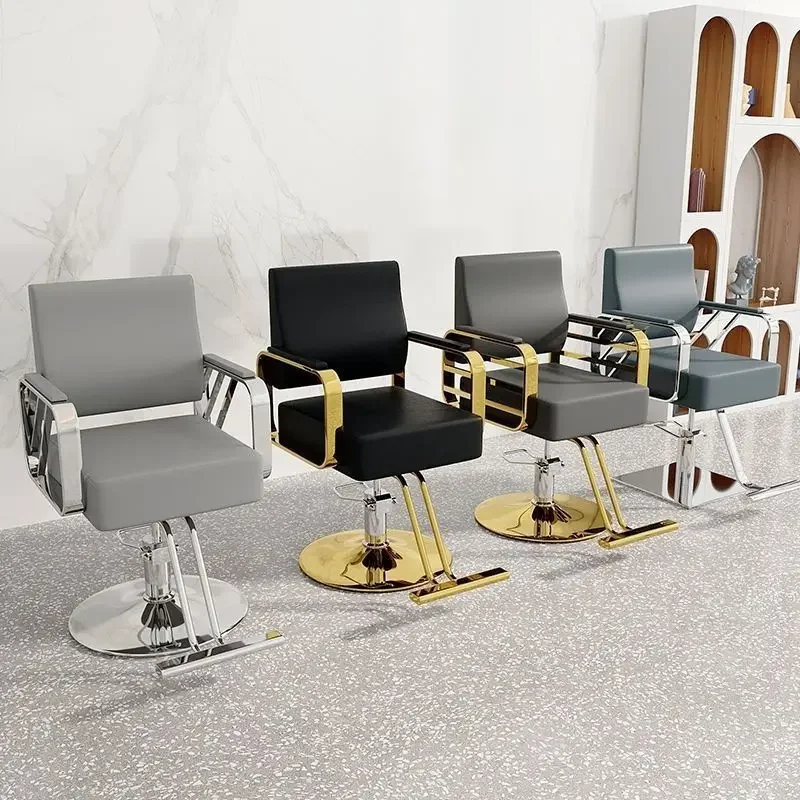 DSA Barbershop chair for hair salons, adjustable haircut chair that can fold down high-end stools