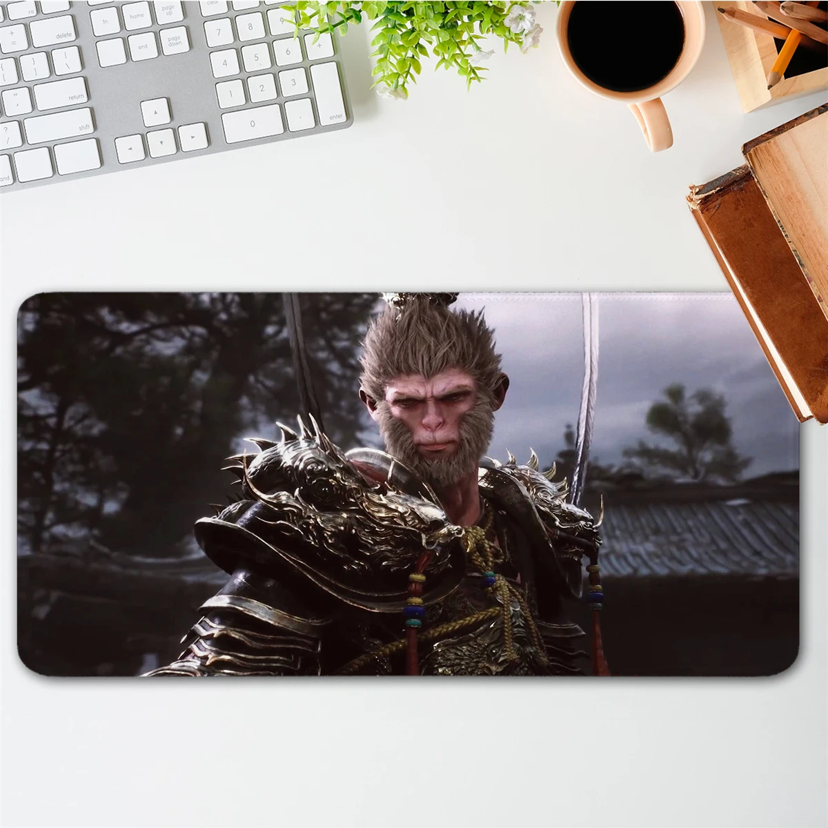 Wukong Mouse Pad RGB Game Mouse Pad Large Desk Mat Game Accessories Non-Slip Base Office Laptop Pad