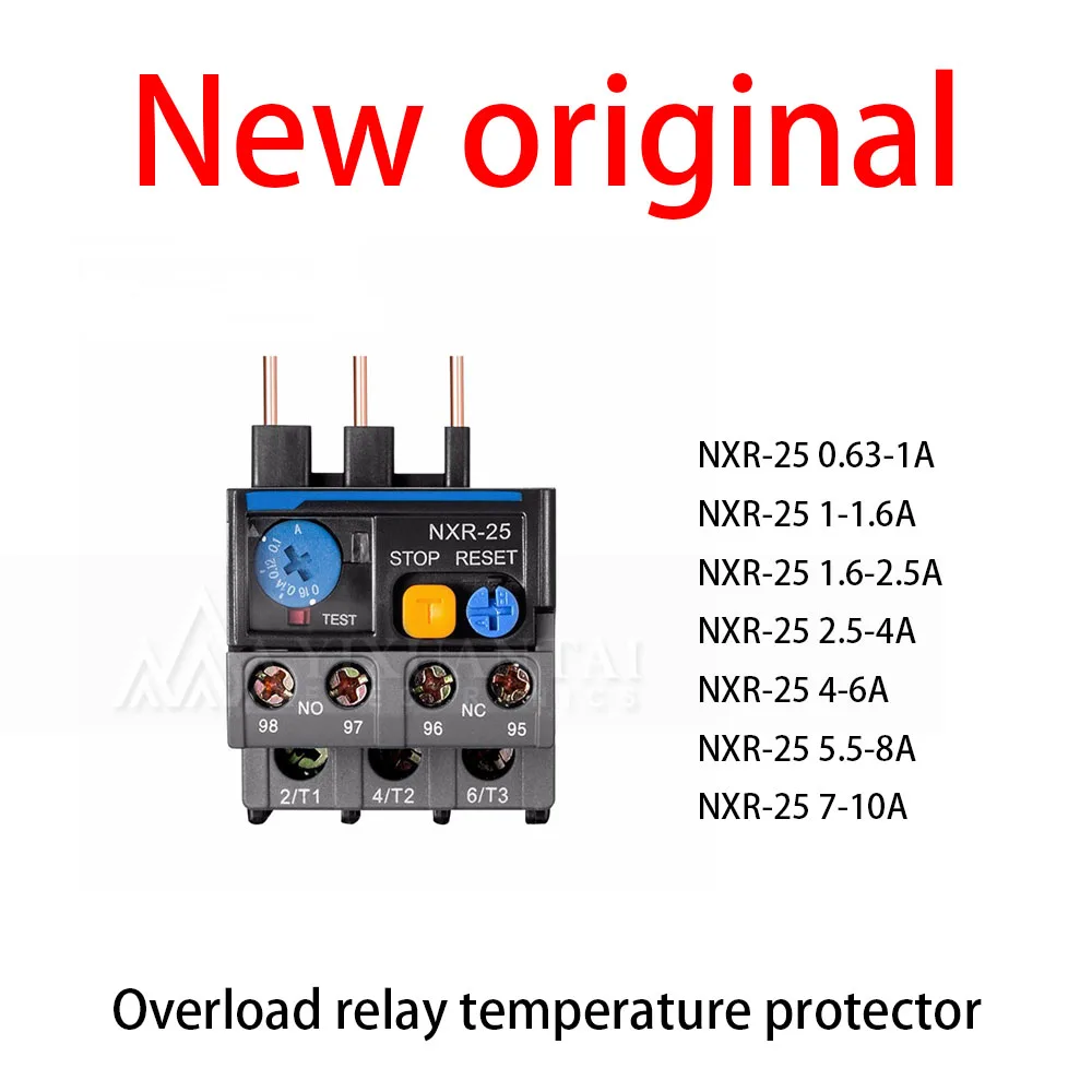 1Pcs/Lot New original NXR-25 0.63-1A NXR-25 1-1.6A NXR-25 1.6-2.5A NXR-25 2.5-4A NXR-25 4-6A NXR-25 5.5-8A NXR-25 7-10A Overload
