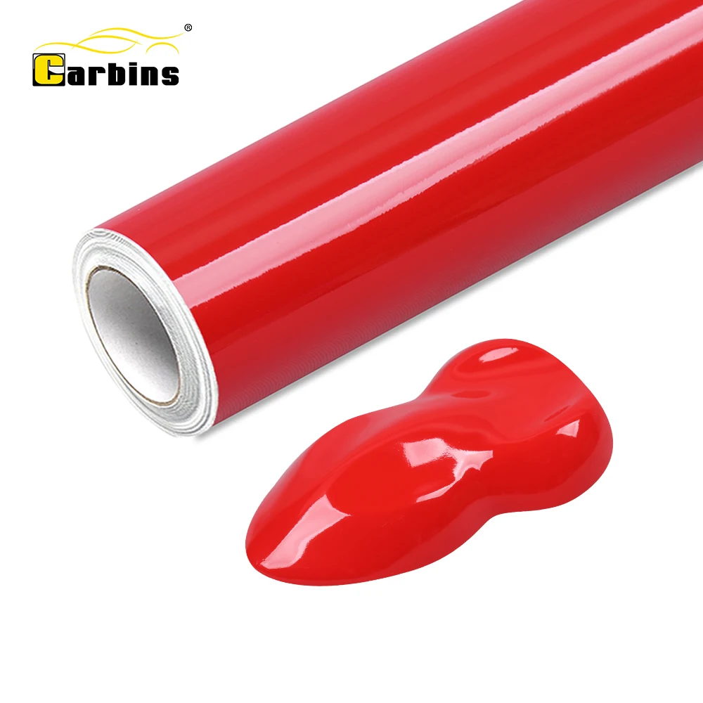 

2025 High Glossy Crystal Red Vinyl Wrap air Bubble Free Color Changing Film for Car Self-adhesive Car Sticker