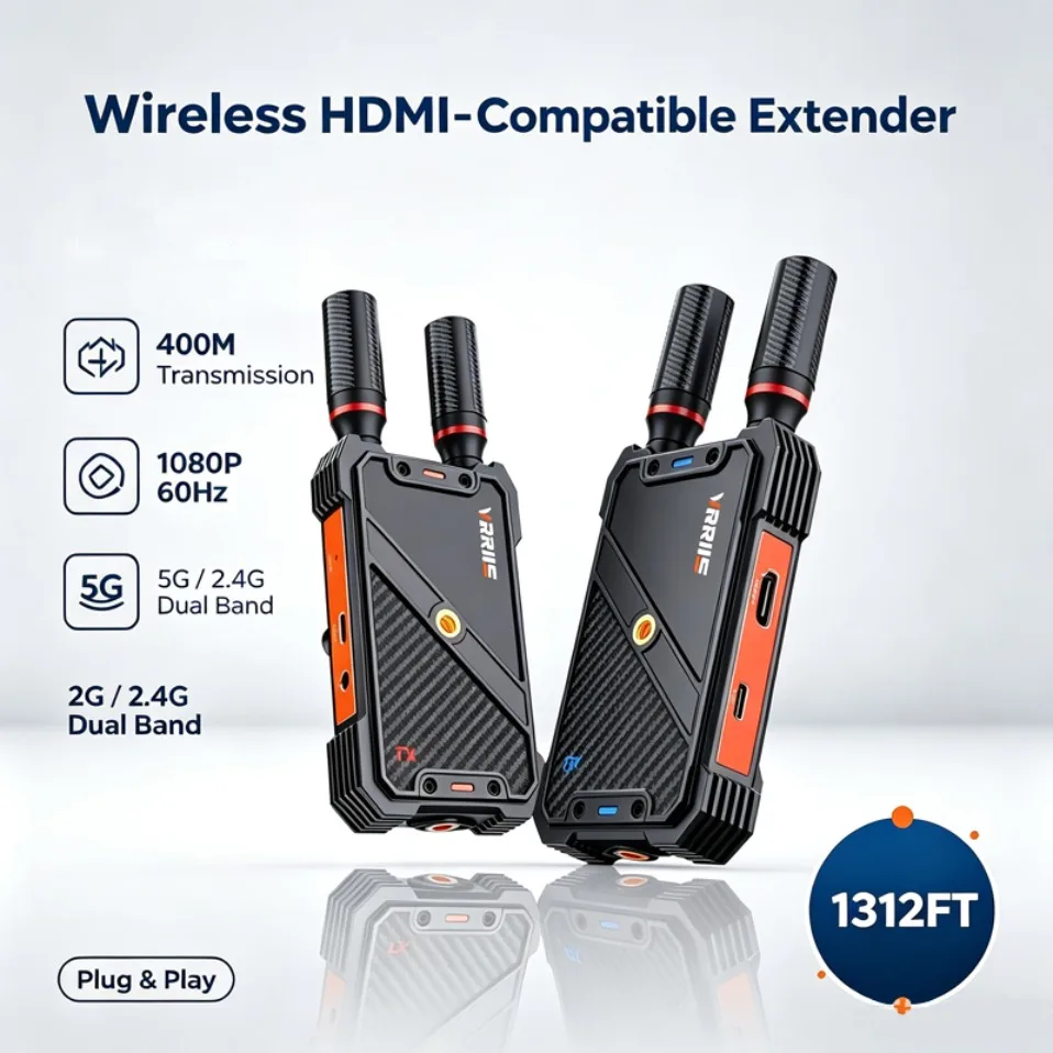 400M 1080P 60Hz HDMI-Compatible Wireless Video Audio Transmitter Receiver Adapter Display Screen From PC to Projector Monitor
