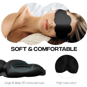 Breathable Memory Foam Eye Mask Glass with 3D Sleeping Sleep Mask Sleep Solution Perfect for Travel Relaxation Insomnia 10 Main Sales Sale for Sleep - №2