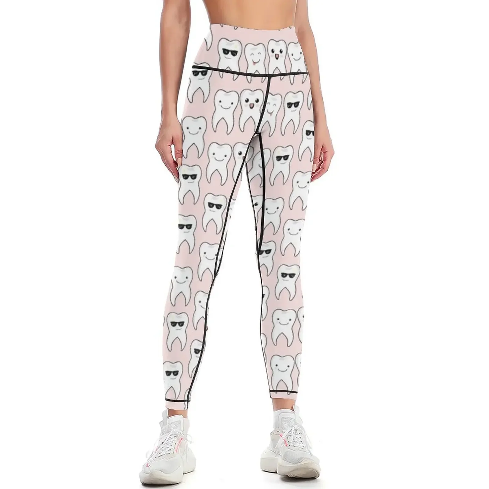 

Cool Teeth Leggings gym's clothing Female legging pants Women's trousers push up legging Womens Leggings