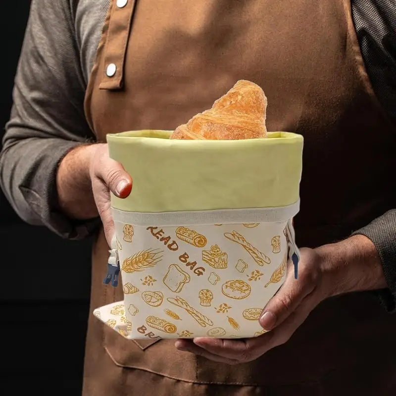 30x39cm Food Storage Bag Reusable Beeswax Bread Bag Keep Freshness For Days Loaf Container For Food Preservation Bakery