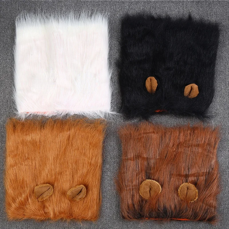DualPet Cute Pet Dog Cosplay Clothes Costume Lion Mane Winter Warm Pet for Large Dogs Party Decoration