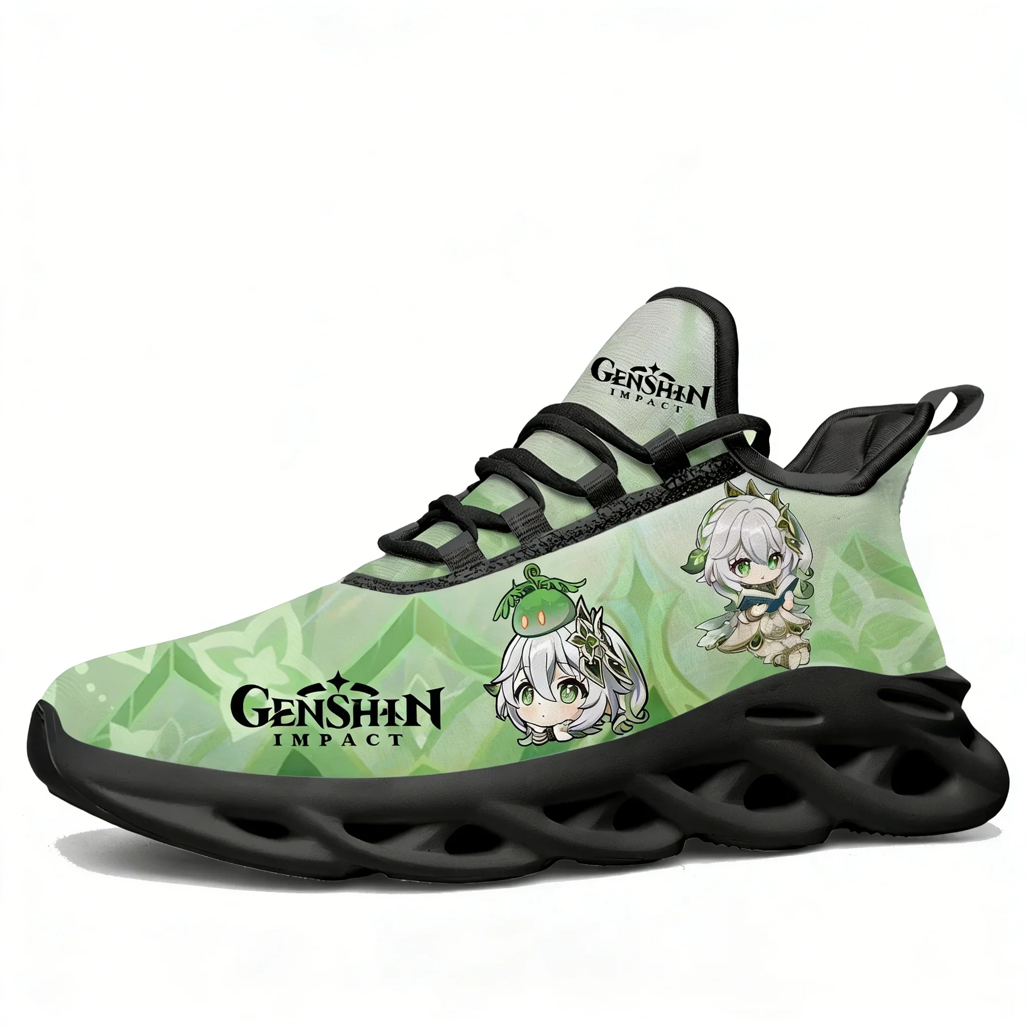 

Genshin Nahida Lace Mesh Shoe Flat Sneaker Mens Womens Sport Running Shoes Sport Sneaker Comfortable Cartoon Customized Footwear